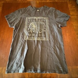 Element Brand Graphic T Shirt Skate Streetwear Logo Tee Black Large